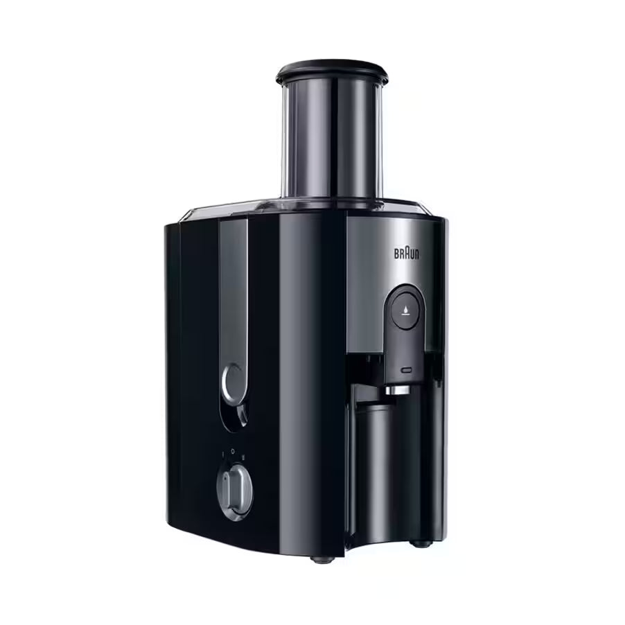 The Braun J500 Spin Juicer is designed for those who want fresh, nutritious juice without the hassle. Its powerful 900W motor and large 75mm chute let you juice whole fruits and vegetables in seconds — no chopping required.