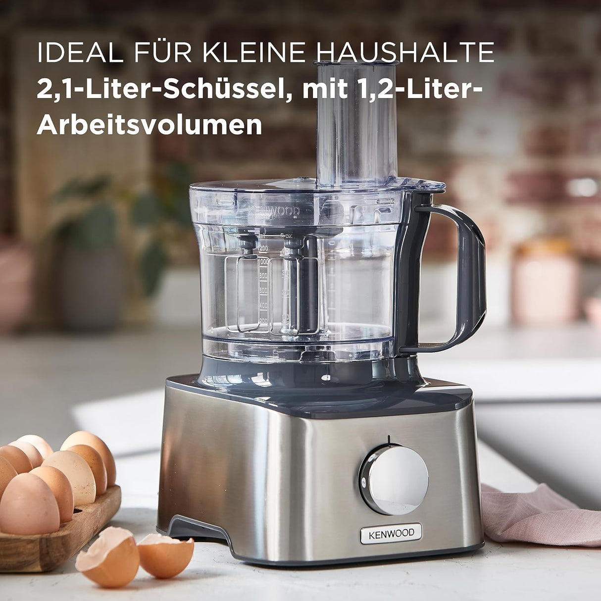 Kenwood MultiPro Compact Food Processor FDM307SS – 800W, 2.1L Bowl