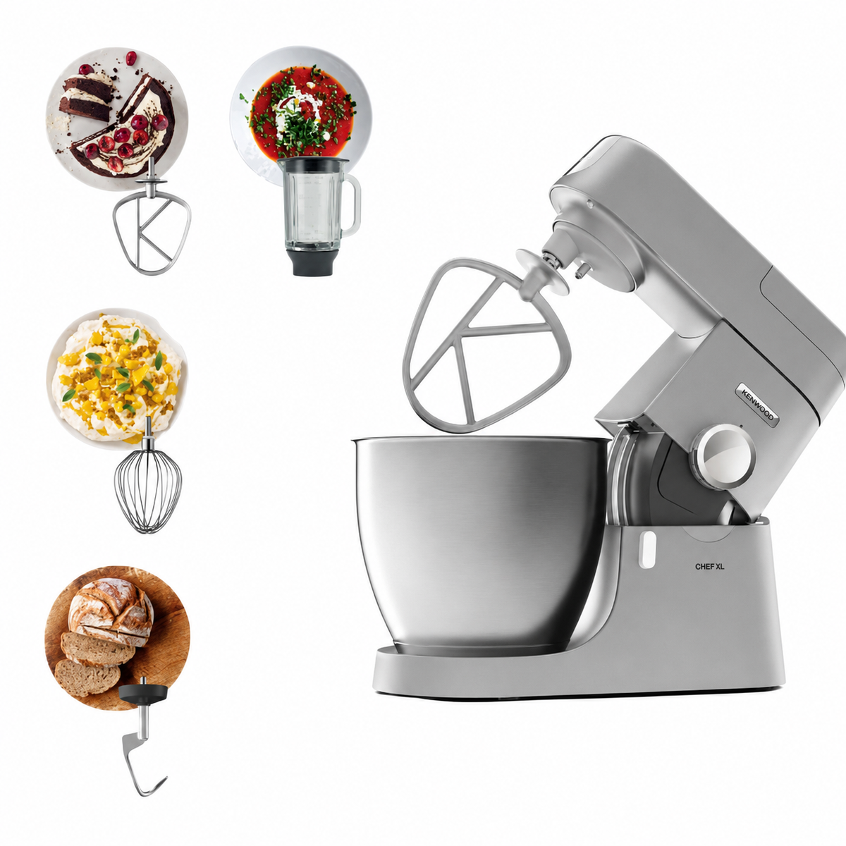 Kenwood Stand Mixer Chef XL 1200W - KVL4110S Silver
