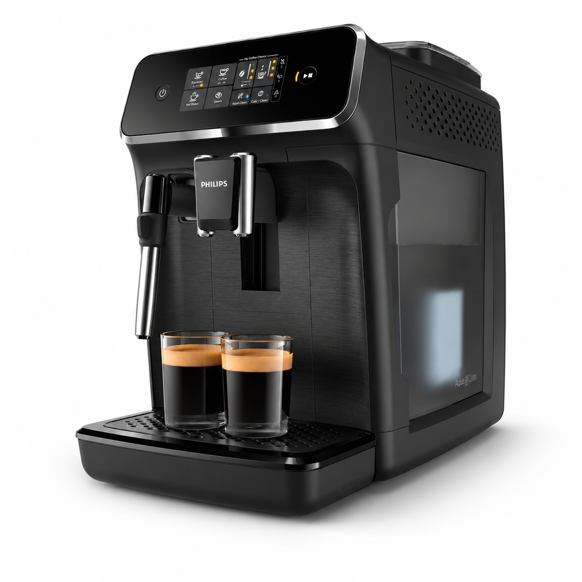 Taghareed Philips 2200 Series fully automatic espresso machine with touch display, makes 2 drinks, black