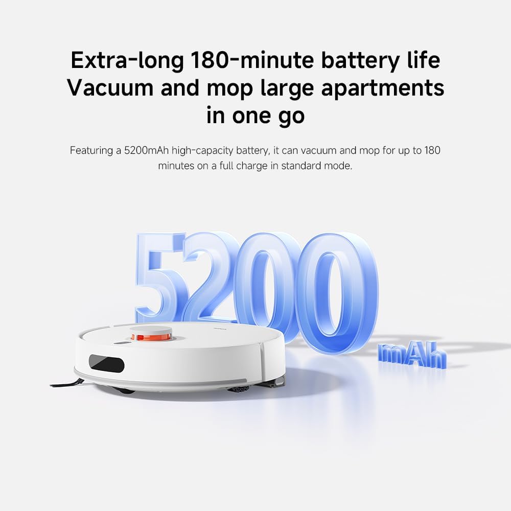 Xiaomi Robot Vacuum H40 – 10,000Pa Suction, Anti-Tangle Technology & Auto Dust Collection