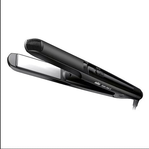 Braun Satin Hair 5 ST510 black hair straightener with 100% ceramic floating plates and 5 heat settings.