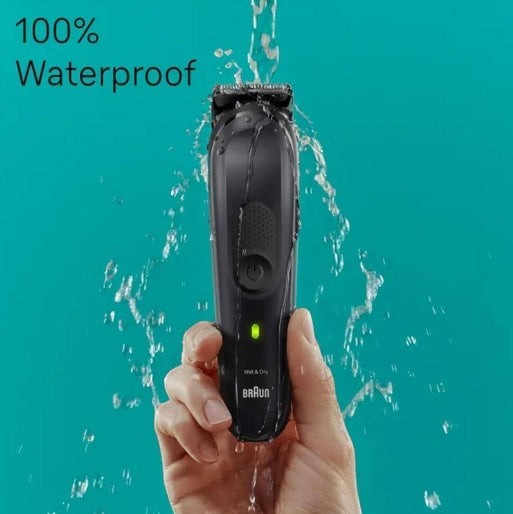 Taghareed Braun Multi Grooming Kit MGK5440, black, waterproof, wet & dry, with LED indicator light.