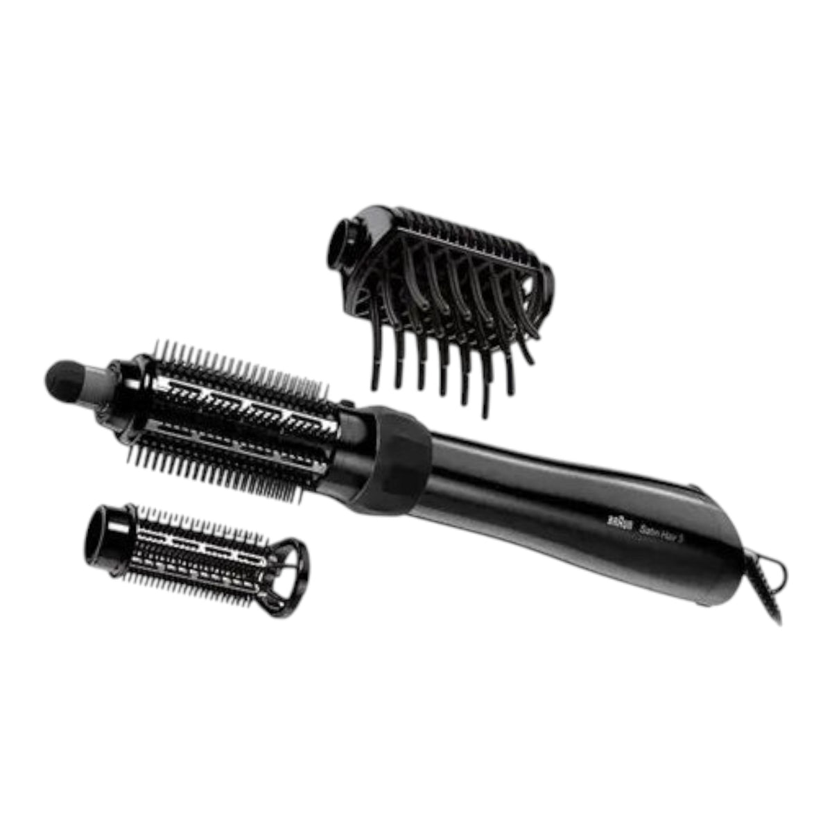 Taghareed Braun Satin Hair 5 AS530 black 1000W airstyler with 3 attachments for volume and styling.