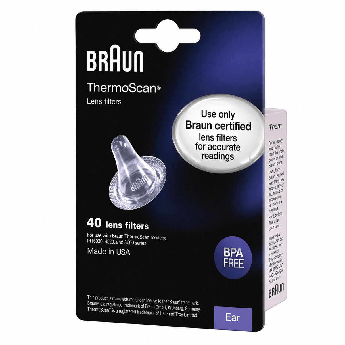 Taghareed Braun ThermoScan lens filters LF40 (40 pack) are clear, disposable, BPA-free covers for accurate ear thermometer readings.