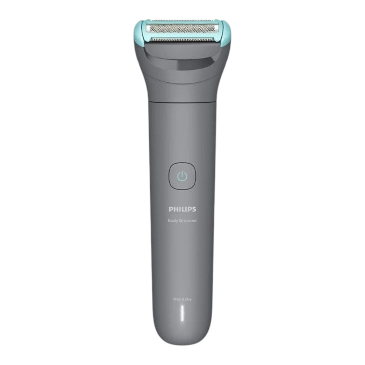 Taghareed Philips Body Groomer 3000 Series BG3470/15 grey electric shaver with blue accents, wet & dry use.