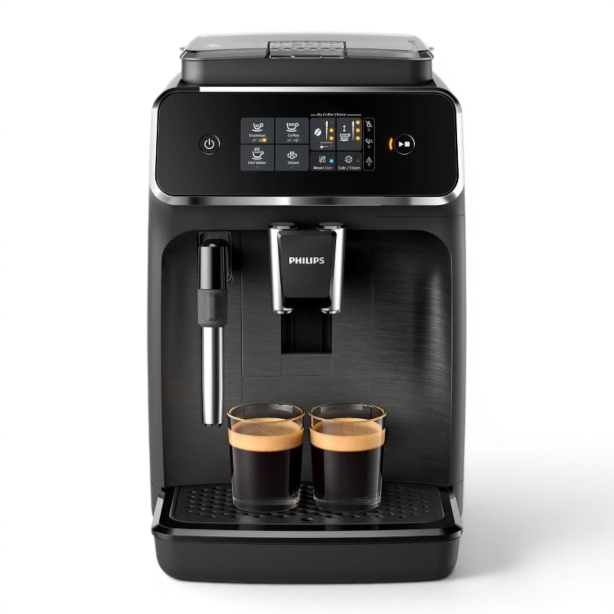 Taghareed Philips 2200 Series fully automatic espresso machine with touch display, makes 2 drinks, black