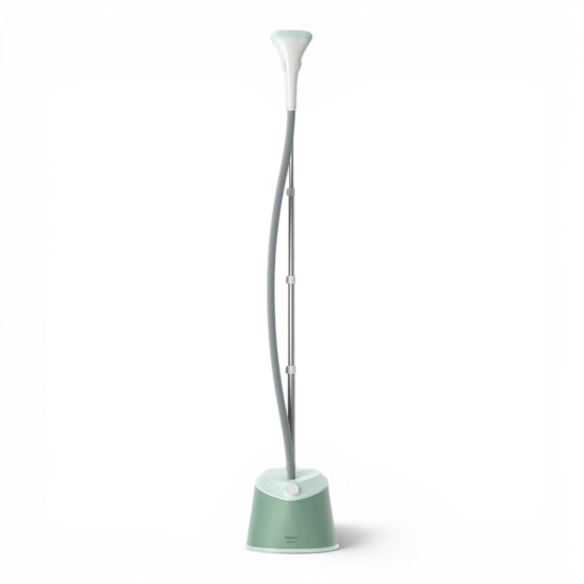 Taghareed Philips 1000 Series garment steamer STE1010/76, mint green, with adjustable stand and integrated hanger.