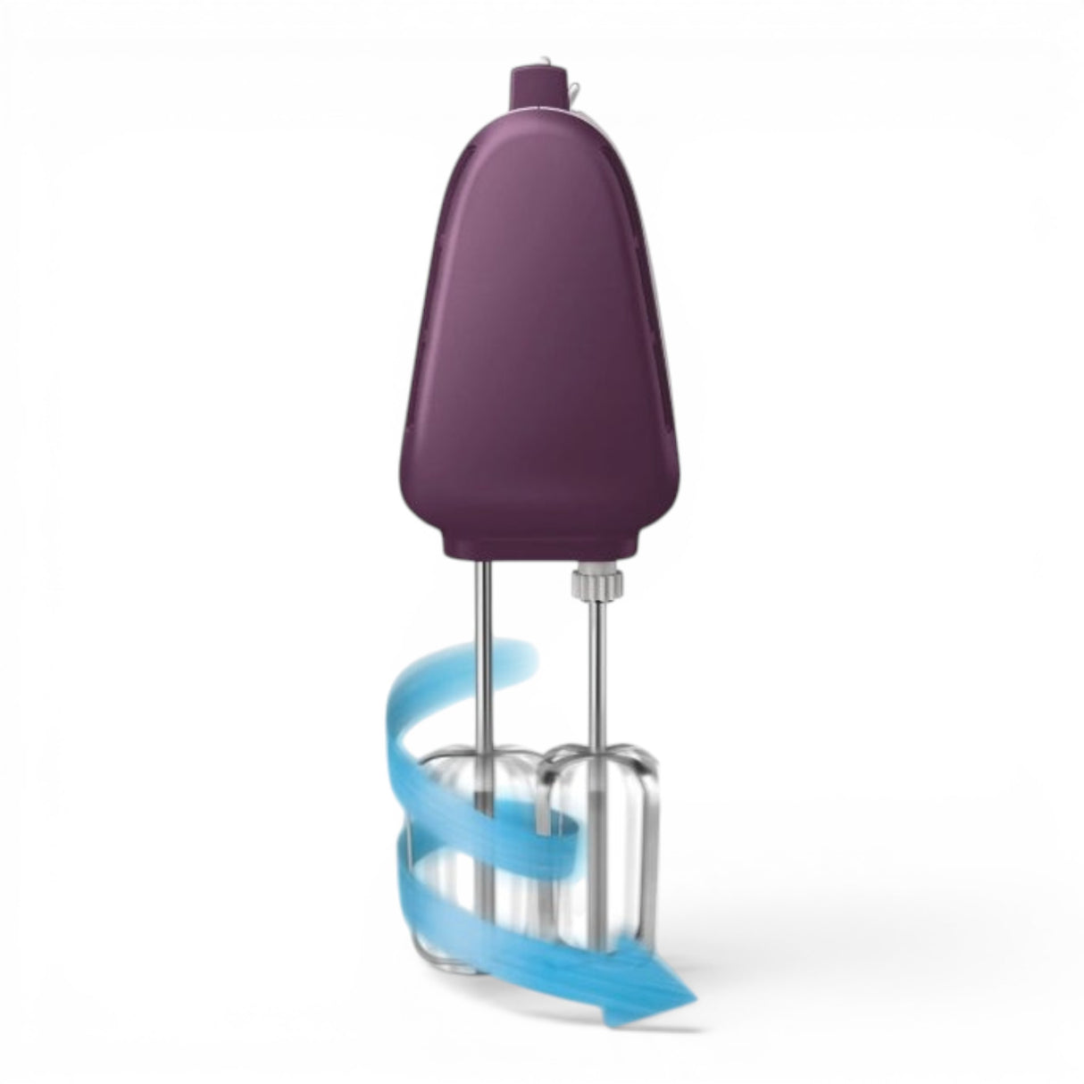 Taghareed Philips Viva Collection purple hand mixer with stainless steel beaters and 5 speeds for baking and cooking.