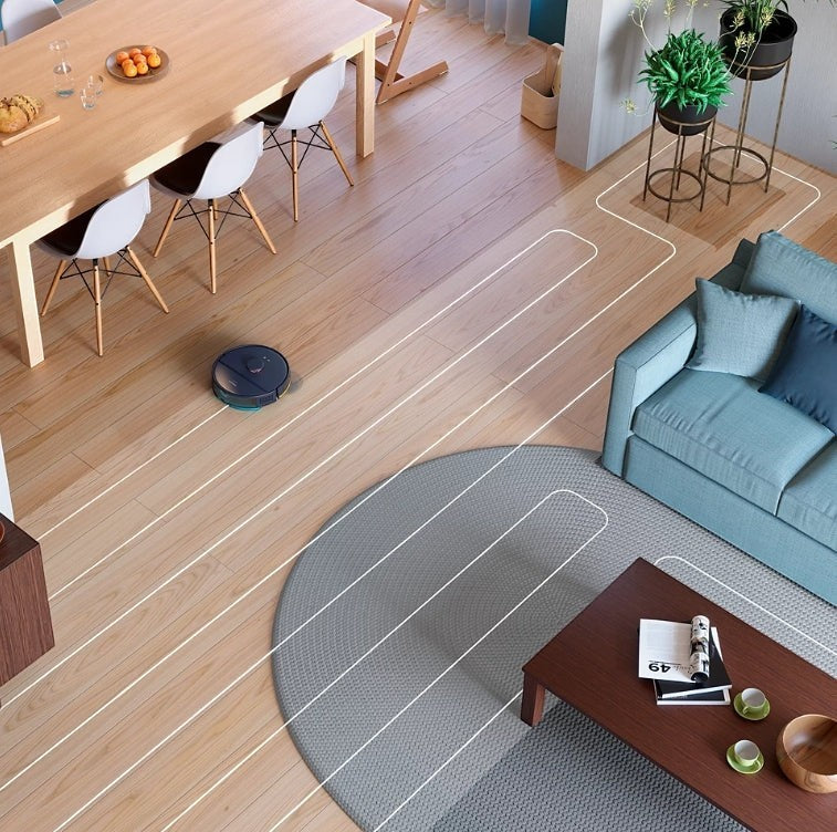 Taghareed Philips 2000 Series Robot Vacuum Cleaner XU2100/15 with LDS Laser Navigation, 6000Pa suction, and auto-empty station.
