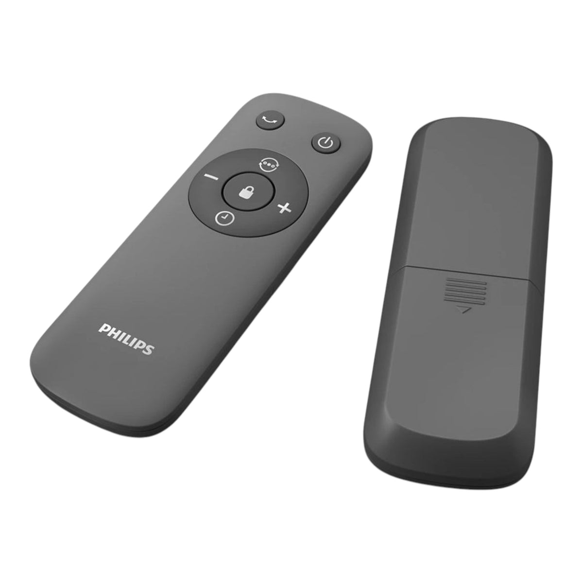 Taghareed Philips 5000 Series Tower Fan remote control with power, speed, timer, and oscillation buttons.