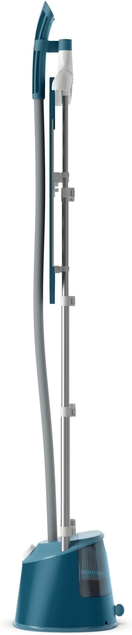 Philips 1000 Series Garment Steamer with StyleBoard, stand steamer in white and gray with attached fabric board for easy garment steaming.