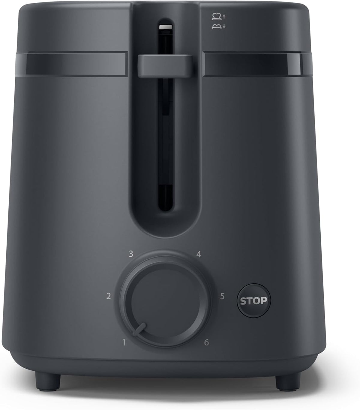 Philips Essentials Collection Toaster 1000 Series HD2510/90 with four bread slots and stainless steel finish.