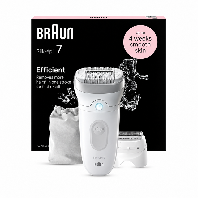 Braun Silk-épil 7 Wet & Dry Epilator SE7-041 with 2 Attachments