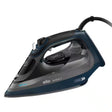 Braun TexStyle 9 steam iron in dark blue and grey with 3200W power and iCare technology for fabric protection.
