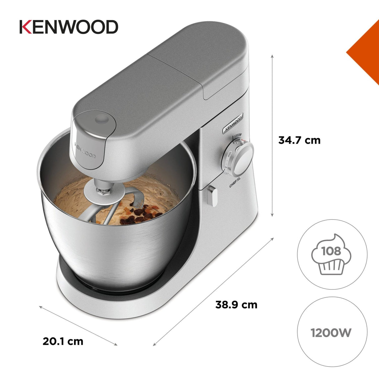 Kenwood Chef XL Stand Mixer 1200W KVL4100S