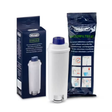 A Diagonal water filter cartridge shown with its dark blue retail box and a sealed product pouch on a white background.