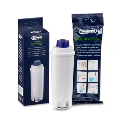 A Diagonal water filter cartridge shown with its dark blue retail box and a sealed product pouch on a white background.