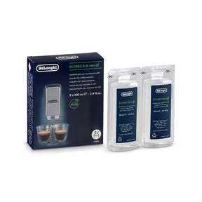 De'Longhi EcoDecalk Descaler DLSC200 — Natural Lactic Acid, 2 x 100ml