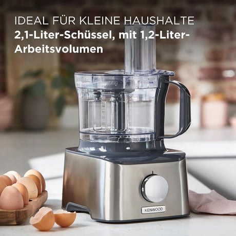 Kenwood MultiPro Compact Food Processor FDM307SS – 800W, 2.1L Bowl