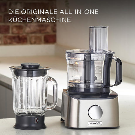 Kenwood MultiPro Compact Food Processor FDM307SS – 800W, 2.1L Bowl