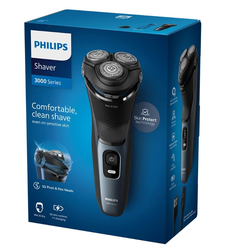 Philips Shaver 3000 Series Wet & Dry Electric Shaver — S3144/00