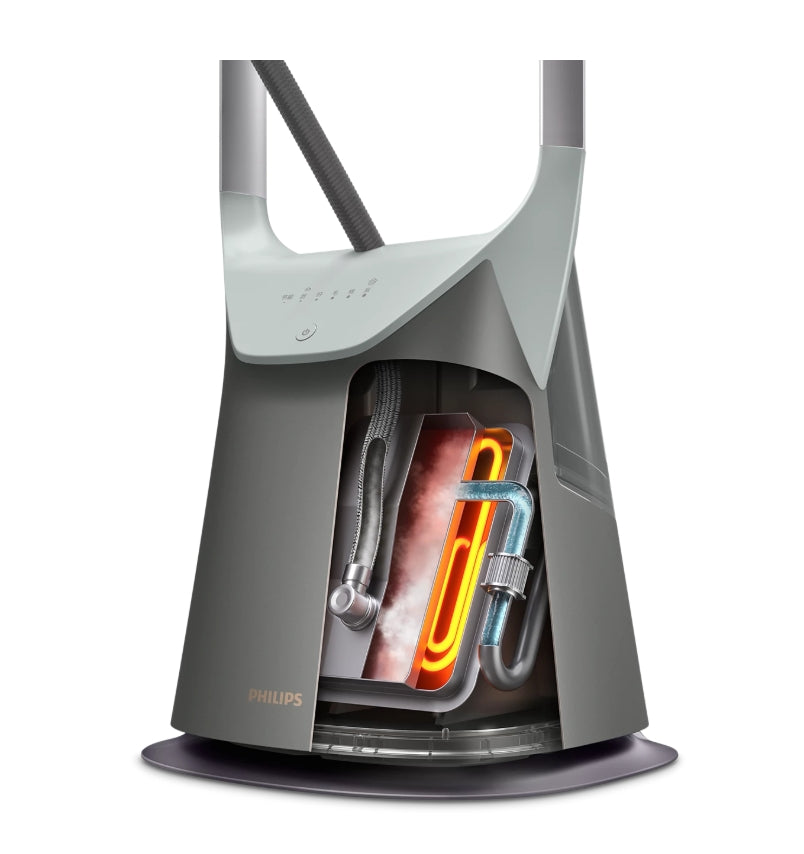 Philips All-in-One 8000 Series Ironing System GC628/86 with sleek design and adjustable settings for efficient ironing.