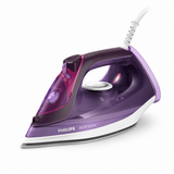 Taghareed Philips 3000 Series steam iron with purple and white casing, ceramic soleplate, and 2600W power.