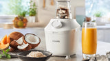 Taghareed Philips 3000 Series white blender with 1.9L jar, 450W motor, ProBlend technology, and stainless steel blades.