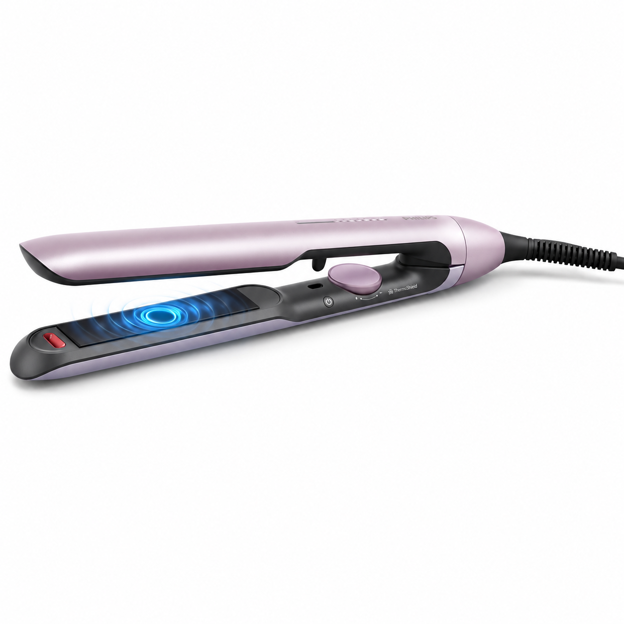 Taghareed Philips 5000 Series BHS530/03 rose gold hair straightener with ThermoShield technology and 2x Ionic Care.