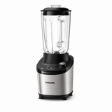 Taghareed Philips 7000 Series High Speed Blender HR3760/00 with 1500W motor, 2L glass jar, ProBlend Ultra Technology, and Quick Select Programs.