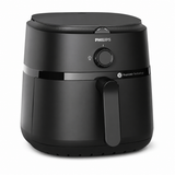 Taghareed Philips Airfryer 1000 Series NA130/09, black, 6.2L capacity, 1700W, Rapid Air Technology for healthy cooking.