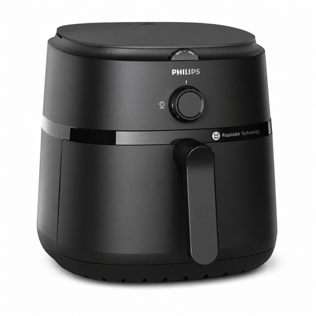 Taghareed Philips Airfryer 1000 Series NA130/09, black, 6.2L capacity, 1700W, Rapid Air Technology for healthy cooking.