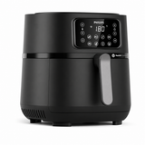 Taghareed Philips Airfryer 5000 Series XXL Connected HD9285/93, black, 7.2L capacity, digital display, Rapid Air Technology for healthy frying.