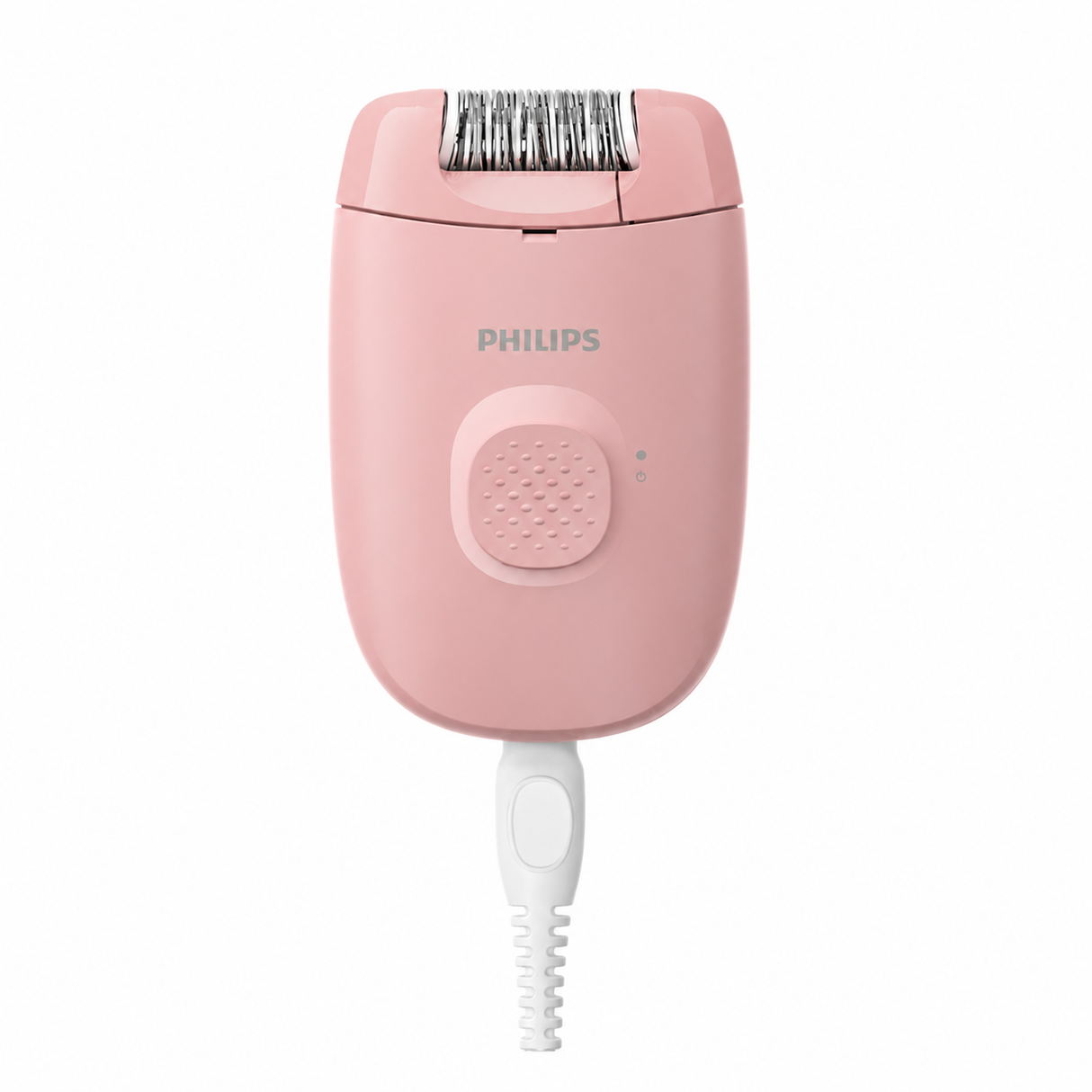 Taghareed Philips Epilator Series 2000 BRE229/00 pink corded epilator with a single speed setting and a compact design.