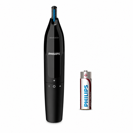 Taghareed Philips Series 1000 nose trimmer with PrecisionTrim technology and Protective Guard, black, washable.