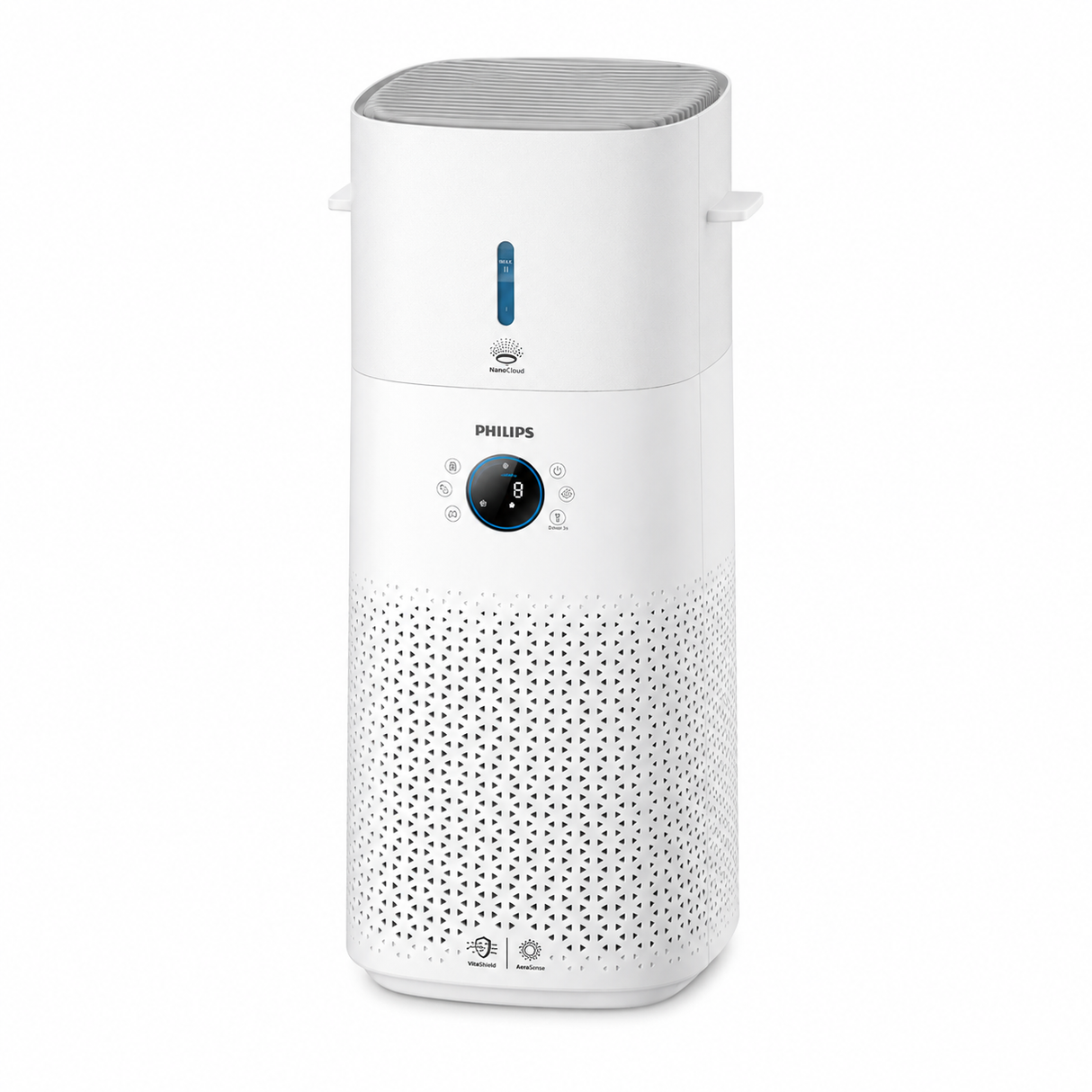 Taghareed Philips Series 3000 2-in-1 white air purifier and humidifier with digital display and HEPA filter