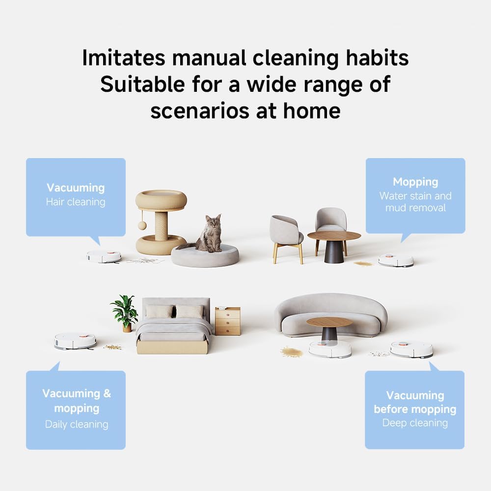 Xiaomi Robot Vacuum H40 – 10,000Pa Suction, Anti-Tangle Technology & Auto Dust Collection
