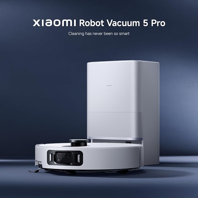 Xiaomi Robot Vacuum 5 Pro – 20,000Pa Suction, AI Obstacl Avoidance & Self-Cleaning Station