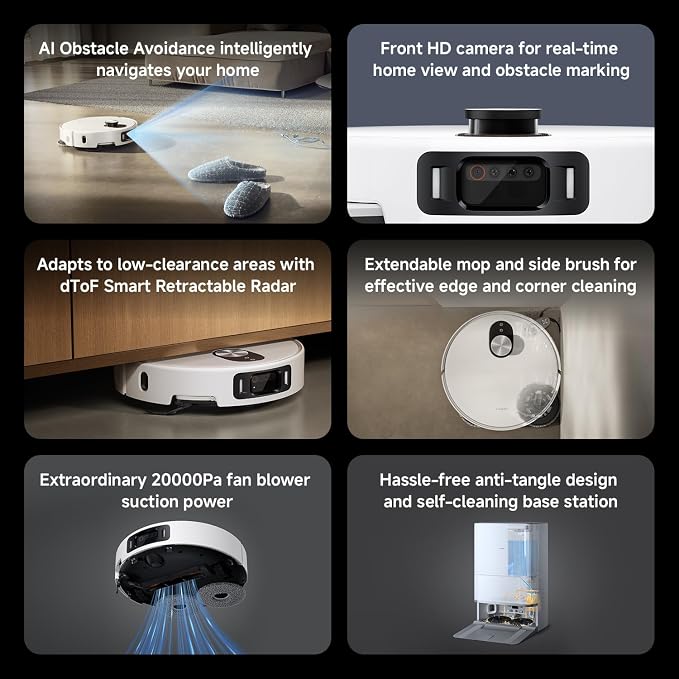 Xiaomi Robot Vacuum 5 Pro – 20,000Pa Suction, AI Obstacle Avoidance & Self-Cleaning Station