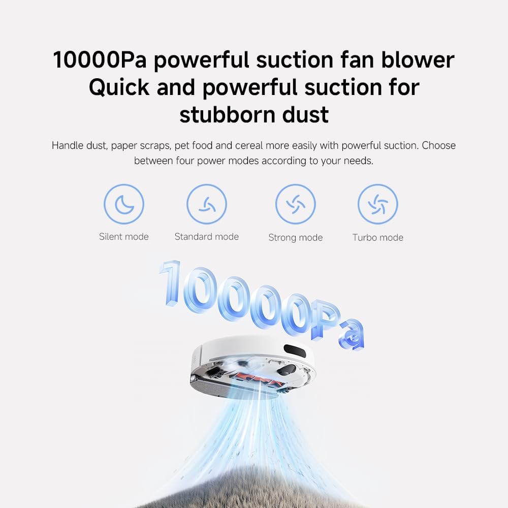 Xiaomi Robot Vacuum H40 – 10,000Pa Suction, Anti-Tangle Technology & Auto Dust Collection