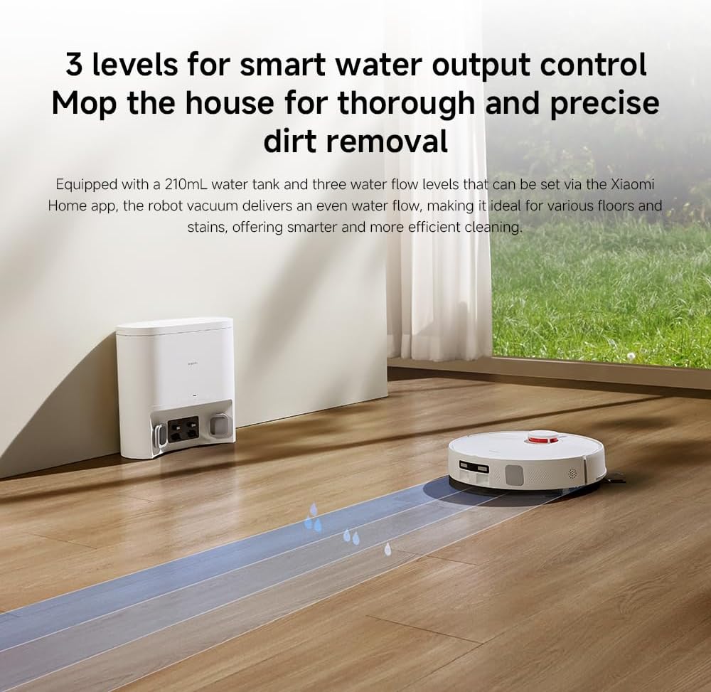 Xiaomi Robot Vacuum H40 – 10,000Pa Suction, Anti-Tangle Technology & Auto Dust Collection