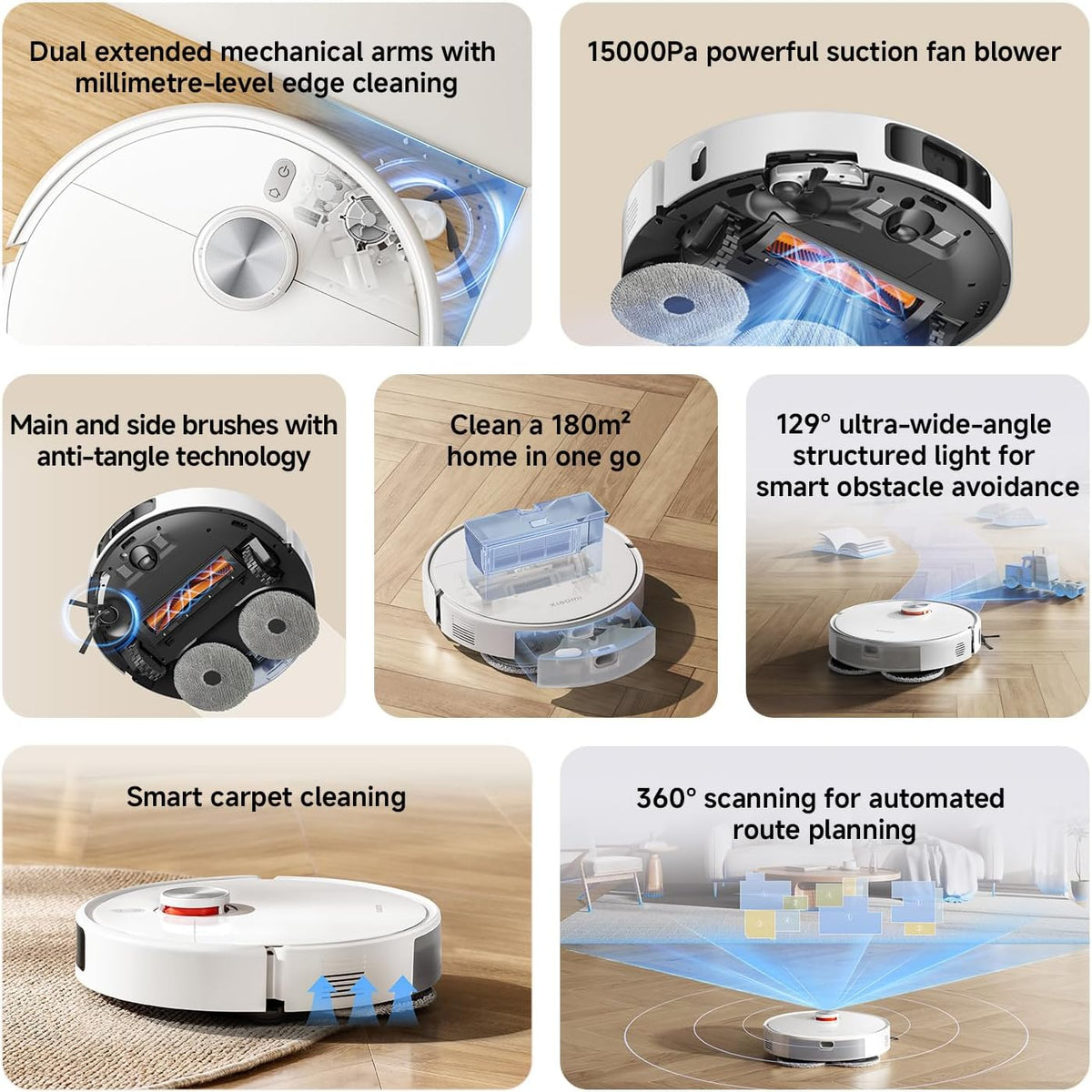 Xiaomi Robot Vacuum S40 Pro – 15,000Pa Suction, Dual Rotary Mops & Smart Laser Navigation