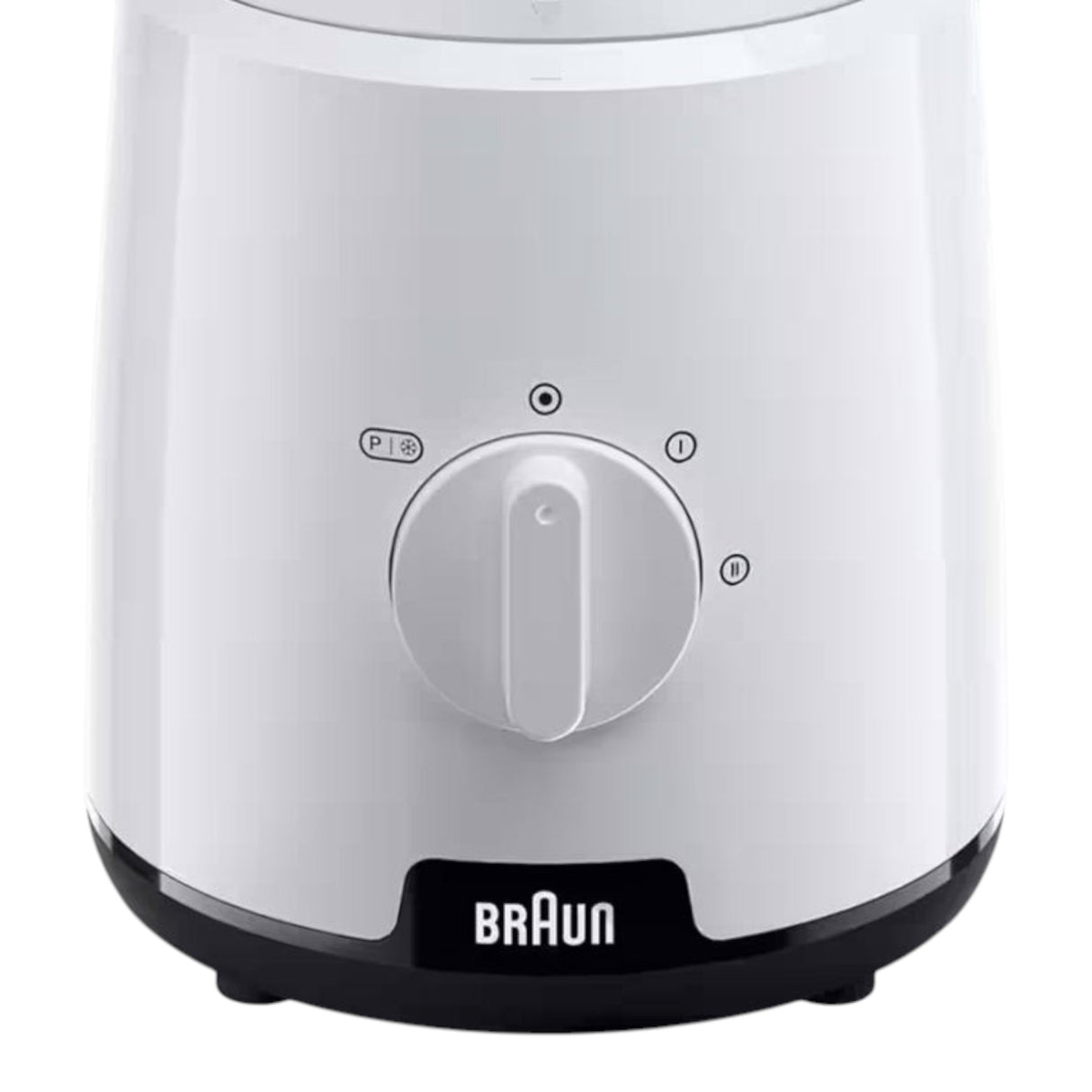 Braun PowerBlend 1 JB1000 white blender with 2 speeds, pulse, and ice crush function. Features TriAction Technology.
