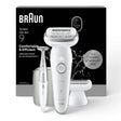 Braun Silk-épil 9 SES9-241 epilator with pivoting head, shaver, and trimmer for up to 1 month of smooth skin.