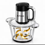 CONTI 3L chopper with glass bowl, 500W copper motor, and 6 gold stainless steel blades for fast chopping.
