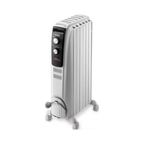 White De'Longhi Dragon 4 Oil Filled Radiator TRD40615 with digital controls and adjustable thermostat for efficient home heating.