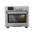 Taghareed Kenwood 25L 1700W stainless steel 2-in-1 air fryer oven with digital display and 15 cooking programs.