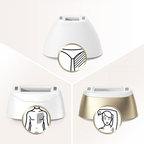 Braun Silk-expert Pro 5 IPL hair removal device with gold finish for full-body hair reduction.