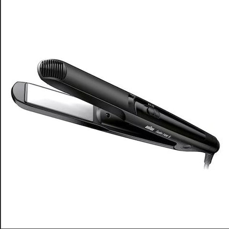 Braun Satin Hair 5 ST510 black hair straightener with 100% ceramic floating plates and 5 heat settings.